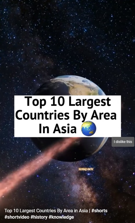 Top 10 Largest Countries By Area in Asia