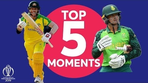 Warner De Kock – South Africa v Australia – Top 5 Moments – ICC Cricket World Cup 2019